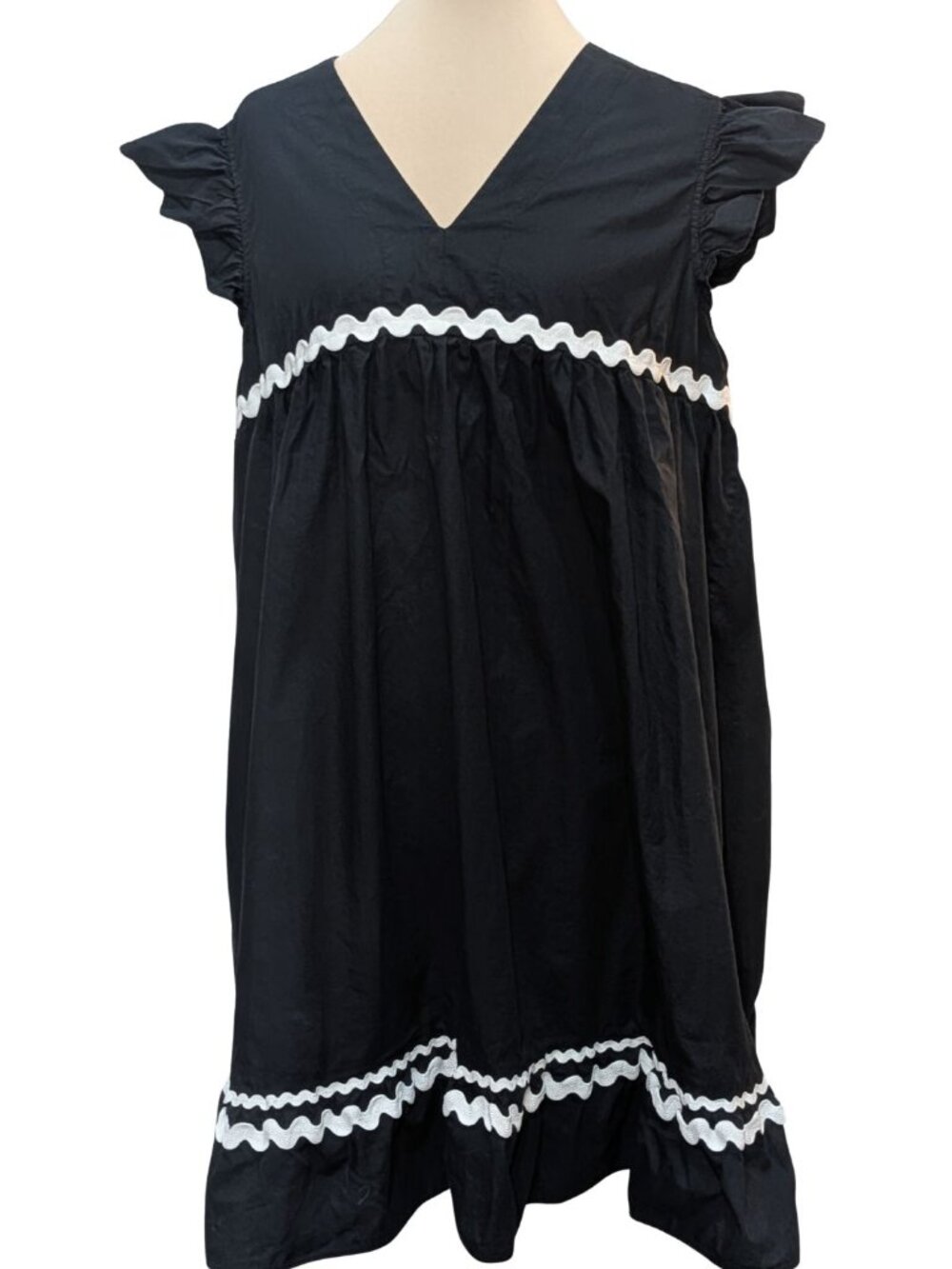 Who What Wear Ric Rac Trim Cotton Dress - Picture 2 of 6